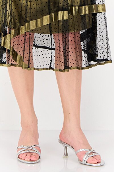 Aldo x Barbie Women Barbiemule Slip On Heel Sandals, Silver