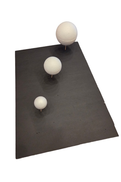 SYArts Sun Earth Moon Model Project Homework (Black Background 35X50 cm + Styrofoam Balls + Acrylic Paint + Brush)