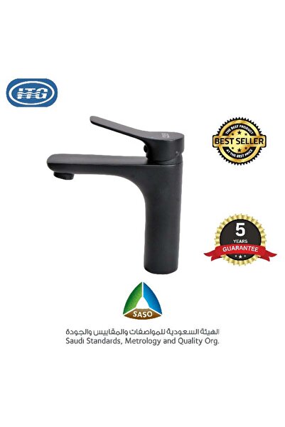 Generic ITG Matte Black Basin Mixer Faucet | Single Lever | SASO Certified | 5-Year Warranty | Modern Design