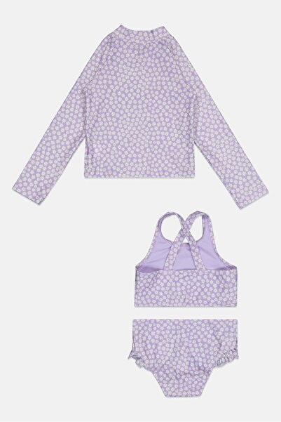 GAP Toddlers Girl 3 Pieces Floral Print Swimwear Set, Multicolor