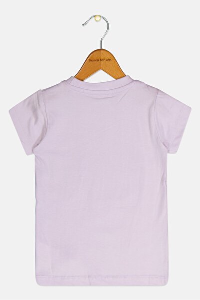 SANRIO Toddlers Girl Hello Kitty Print Short Sleeve T-Shirt, Lilac