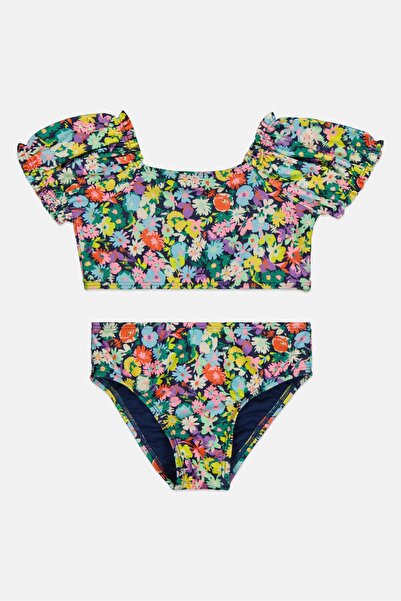 GAP Toddlers Girl 2 Pieces Floral Print Top And Bottom Swimwear Set, Multicolor