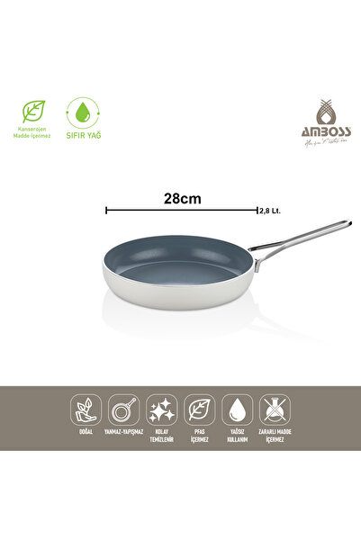Amboss Sera Nova 2 Piece Ceramic Pan Set 28 cm – 24 cm White