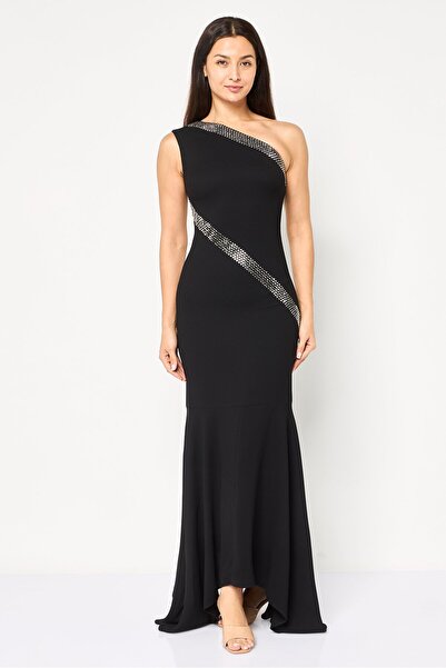 Stella McCartney Women Rhinestone Maxi Dress, Black