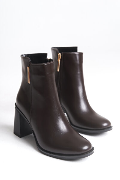 Liza Shoes İNCİ Kadın Tokalı Topuklu Bot A006-K1031