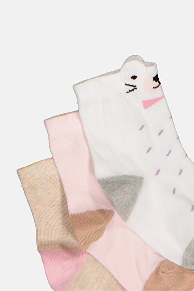 Joe Boxer Toddlers Girl 5 Pair Allover Print Crew Socks, Multicolor