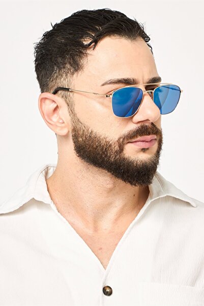 Police Men SPL996 Square Sunglasses, Gold