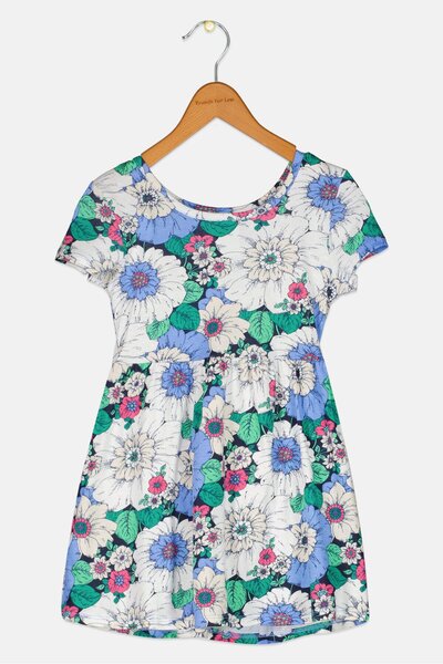 GAP Toddlers Girl 2 Pieces Floral Print Dress, Multicolor