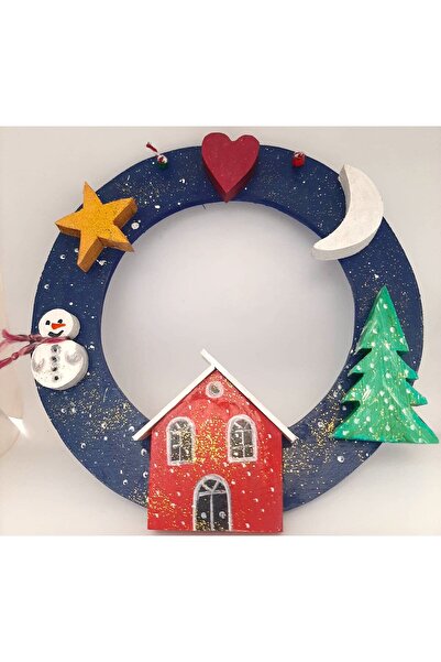 ELSA 🌟   Handmade Wooden Christmas Door Ornament – Wooden Figures on 28 cm M...