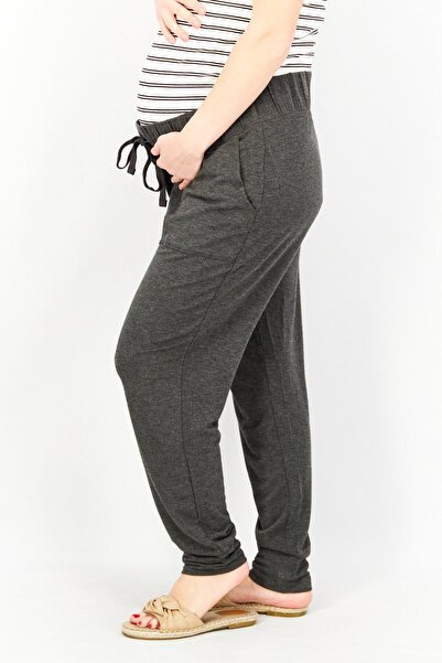 Isabel Maternity Maternity Heather Drawstring Sweatpants, Charcoal
