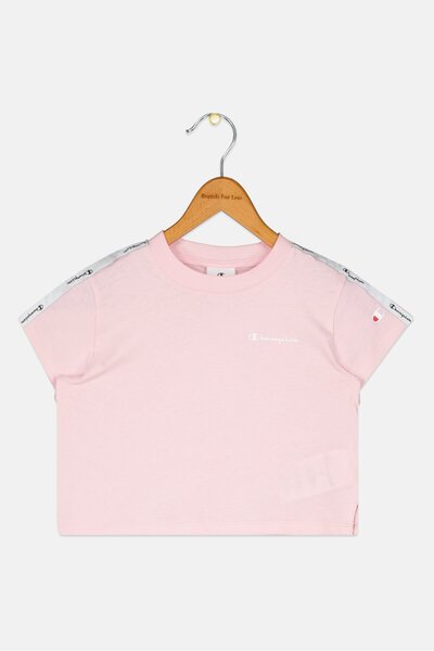 Champion Toddlers Girl Crew Neck Short Sleeve Outdoor T-Shirt, Light Pink