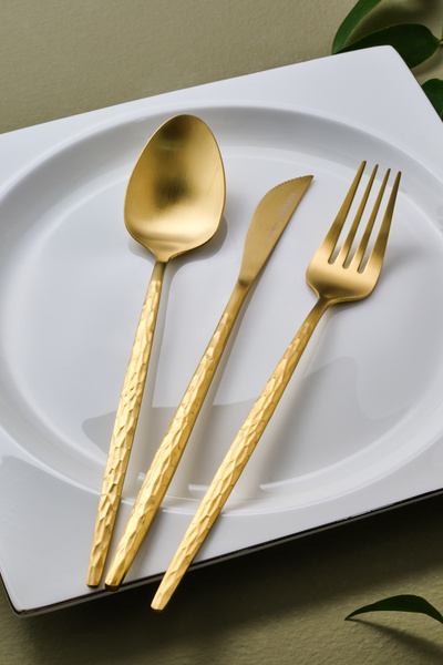 Karaca Callisto 12 Kişilik 84 Parça Gold Çatal Kaşık Bıçak Takımı