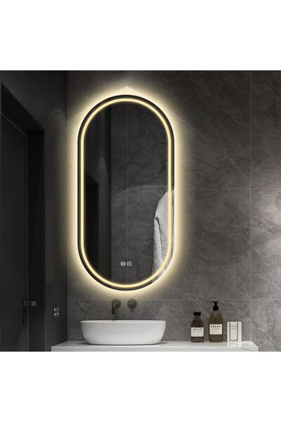 Smack Oglindă LED și tactilă cu funcție de dezaburire, 3 tipuri de lumină, 50...