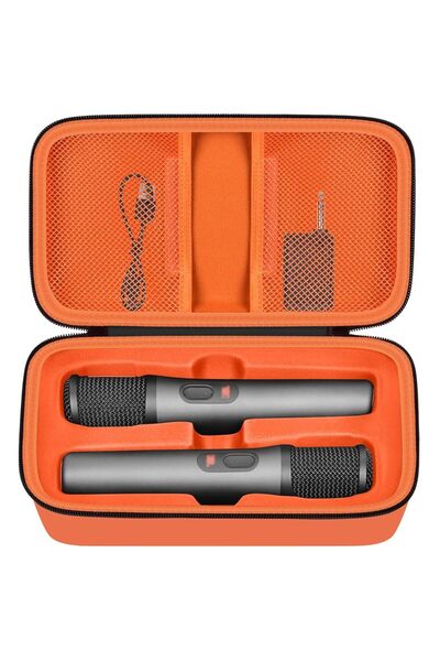 Choice حافظة ميكروفون لاسلكي بتقنية البلوتوث باللون البرتقالي (حافظة فقط) متوافقة مع ميكروفون JBL PartyBox اللاسلكي Mic-2X D