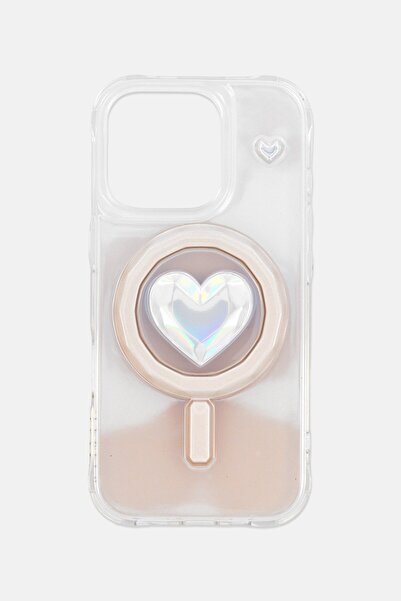 Levelo iPhone 16 Pro Hearts Magsafe Protective Case, Transparent