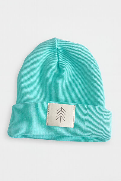 anna sofie Turquoise Ribbed 100% Cotton (1-5 Years Old) Beanie Neck Collar Set (Lasnman Price)