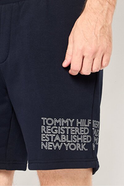 Tommy Hilfiger Men Graphic Print Basic Shorts, Navy
