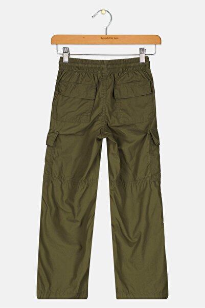 GAP Kids Boy Regular Fit Solid Cargo Pants, Olive