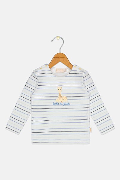 Sophie La Girafe Toddlers Boy Embroidered Logo Long Sleeve T-Shirt, Multicolor