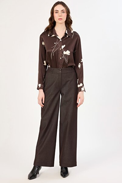 FEVER Likralı palazzo denim pantolon