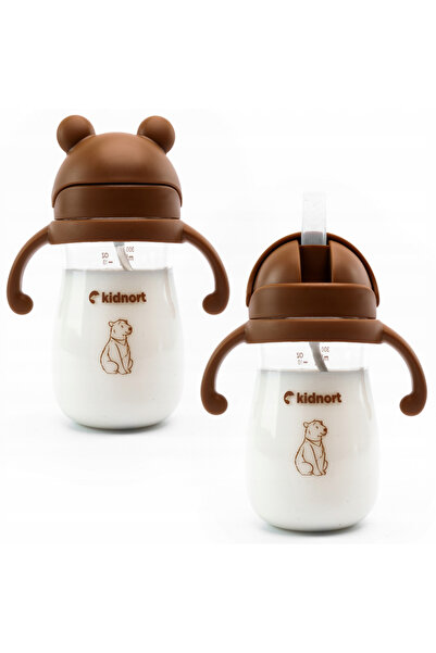 Kidnort Sticluta de apa din tritan pentru copii, Kindnort Bringebaer, sterili...