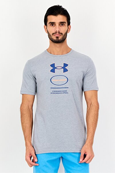 Under Armour Men Loose Fit Short Sleeve Outdoor T-Shirt, Grey