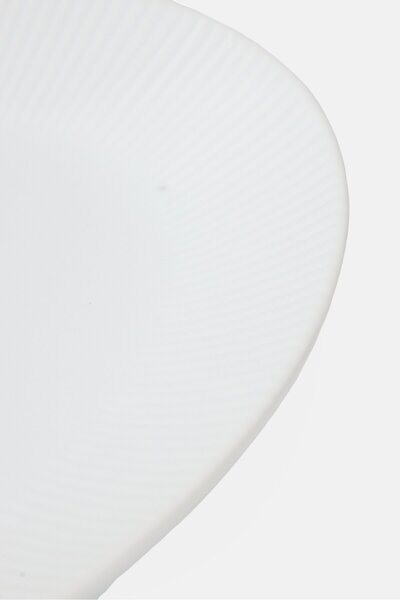 BIA Cordon Bleu Ribbed Stoneware Oval Serving Tray, White