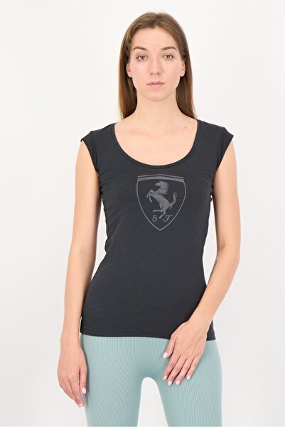 Puma x Scuderia Women Sportswear Fit Short Short Sleeve Training Top, Black