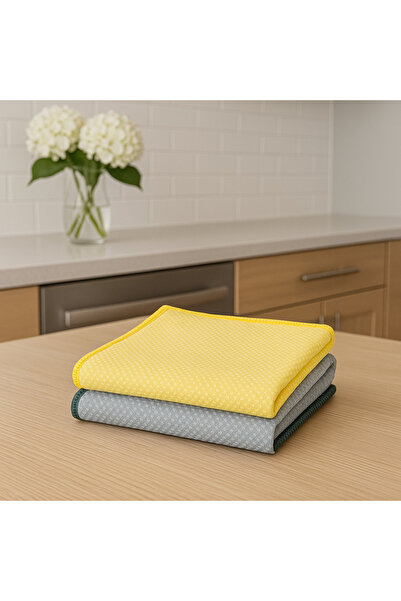 DUFF CLEAN 2Pcs New Generation Microfiber 40X40Cm Glass Cleaning Cloth