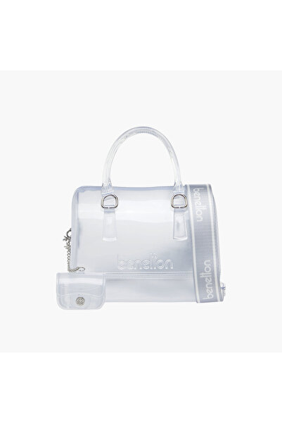 United Colors of Benetton UCB Logo Embossed Crossbody Bag with Coin Purse