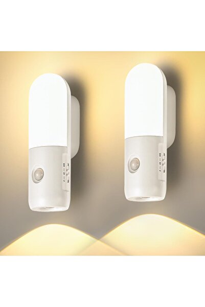 Hevolt Hareket Sensörlü Led Gece Lambası Kablosuz USB Şarjlı Merdiven Koridor Yatak Odası Bebek Odası Aplik
