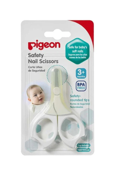 Pigeon بيجون مقص أظافر آمن على الأطفال يشمل غطاء من عمر 3+