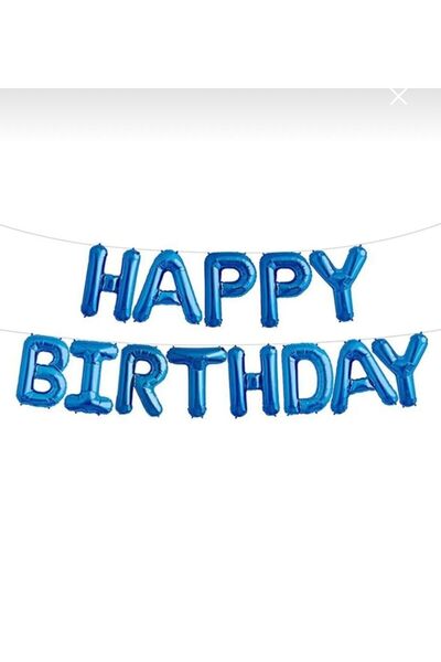 121 16" Happy Birthday Foil Balloon Hanging Banner