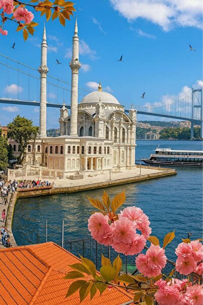 Dialands Mozaik Ortaköy Mosque and Strait Bridge 41X61Cm