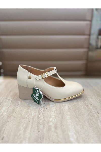 Venüs Vintage Topuklu Mary Jane Model %100 Deri Ayakkabı 2512705Y
