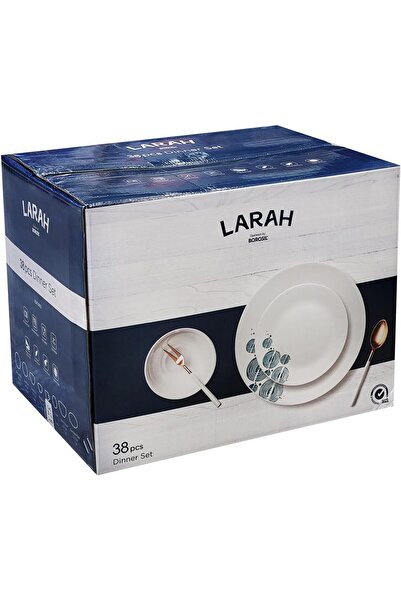 Borosil LARAH PLANO OPAL DINNER SET PERSIA, 38DSPL01-BL, 38 PC SET