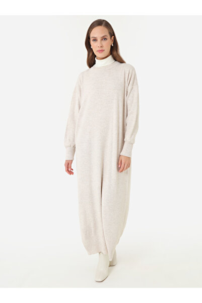 Benin basic Rochie hijab confortabilă din tricot - Crem -