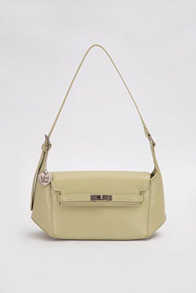 Levidor Heart Accessory Detailed Shoulder Bag Green