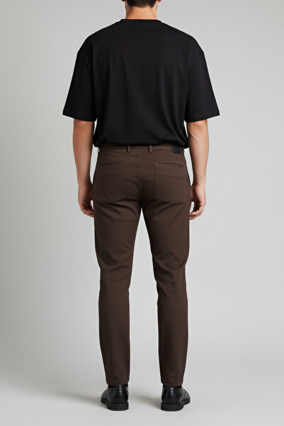 hello7 Yandan Düğme Detaylı Slim Fit Erkek Pantolon