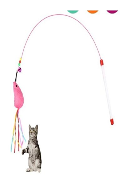 Kiesa لعبة صنارة صيد القطط مع سلسلة خشخيشة