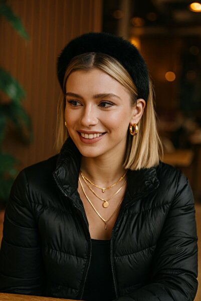 FELLMENS تاج نسائي أسود ناعم الملمس من القطيفة