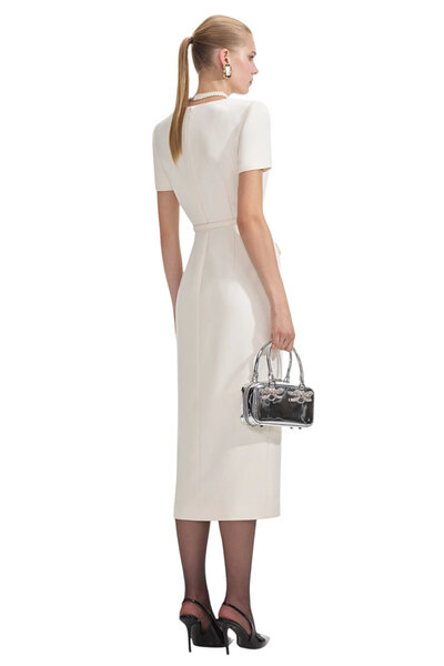 Self Portrait Krem Rengi Elbise