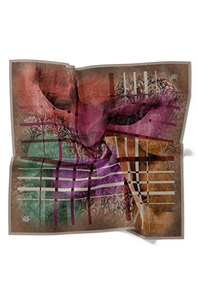 Levidor Ethnic Striped Pattern Sparkling Crystal Scarf