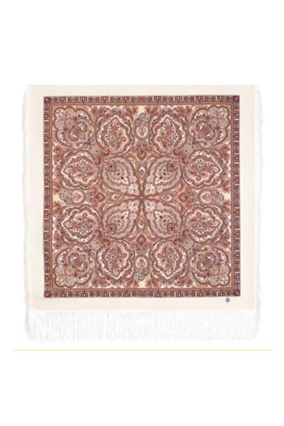 OEM Wool Scarf with Silk Tassels 'Russkoe Zoloto', PavlovoPosad, Russian Style