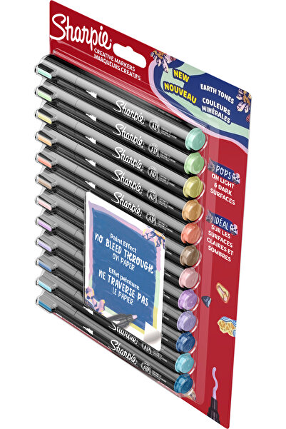 Sharpie Set of 12 Creative Marker markers, acrylic, pastel colors, round tip