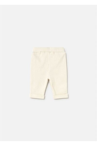 MAYORAL Baby Girl Ribbed Pants Ecru 2578