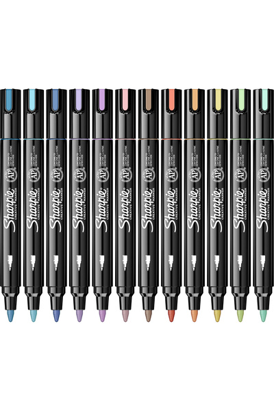 Sharpie Set of 12 Creative Marker markers, acrylic, pastel colors, round tip