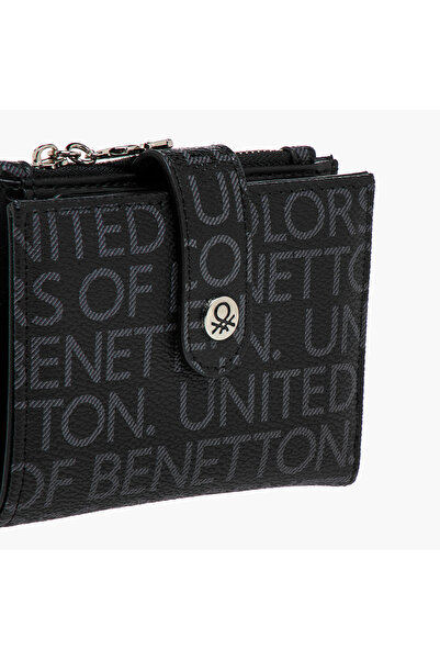 United Colors of Benetton UCB Logo Print Card Holder