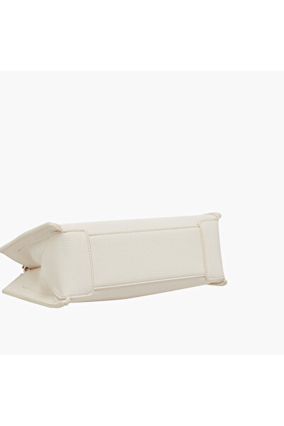 United Colors of Benetton UCB Scarf Accent Tote Bag with Zip Closure