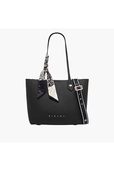 United Colors of Benetton حقيبة توت UCB المزخرفة مع تفاصيل وشاح